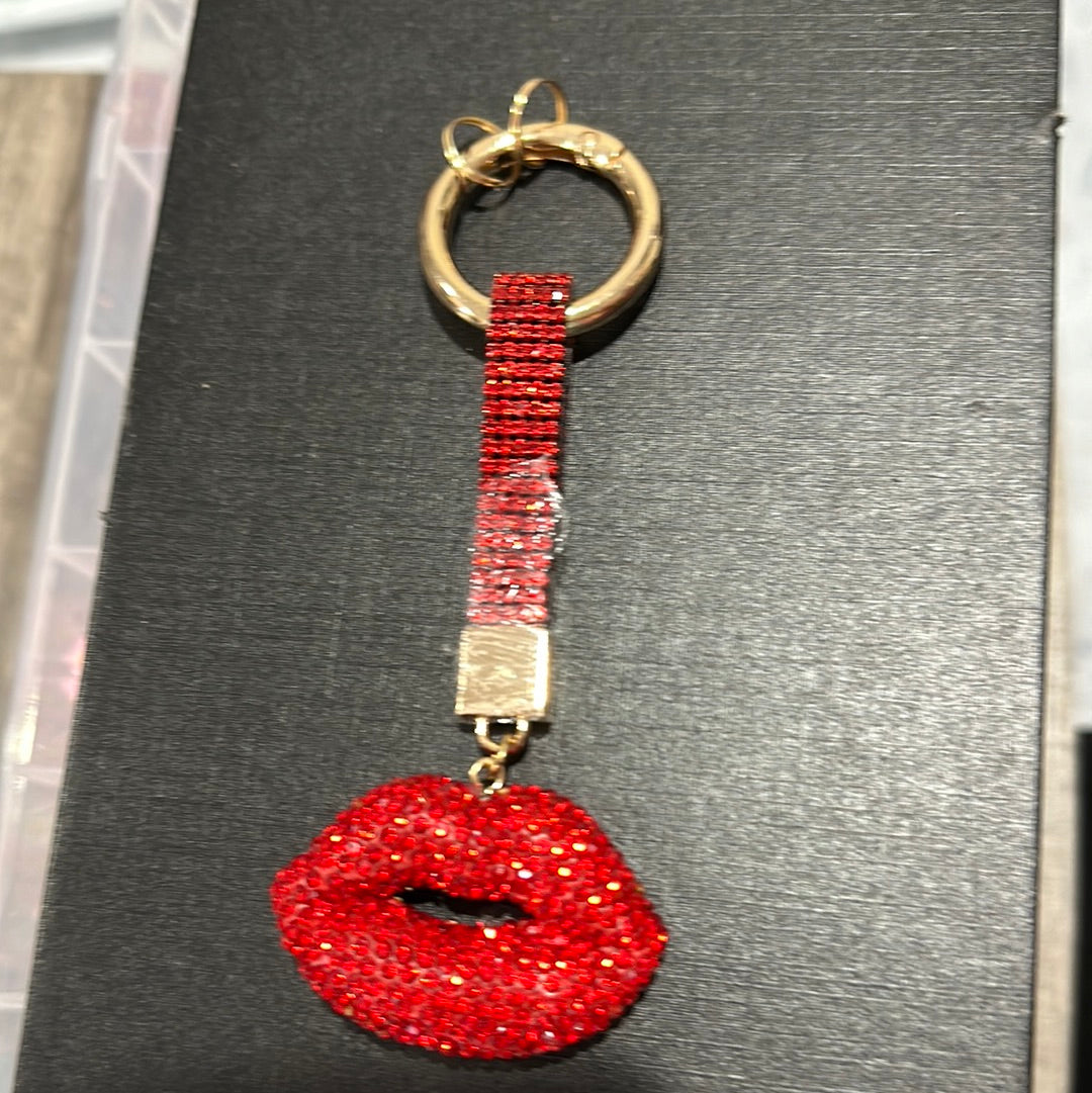 Rhinestone fingerlet keychain