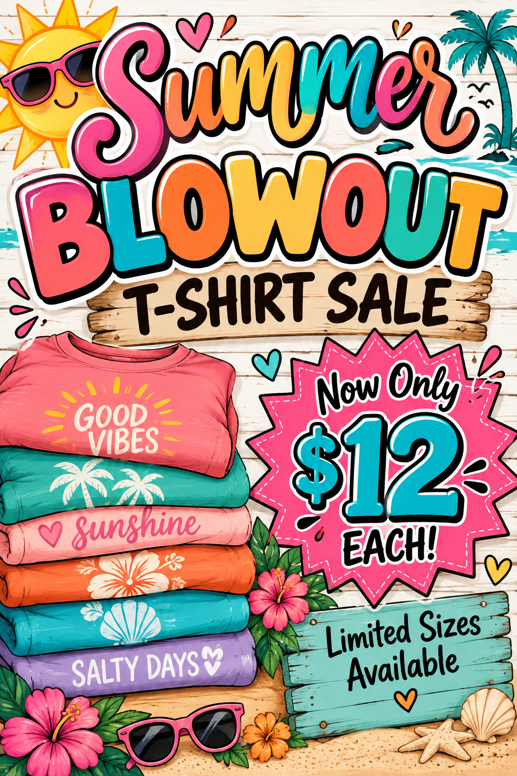 T-Shirt Sale-SUMMER BLOWOUT!